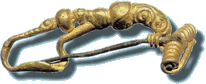 Fibula venetica d'oro (III sec. a.C.) proveniente da Este